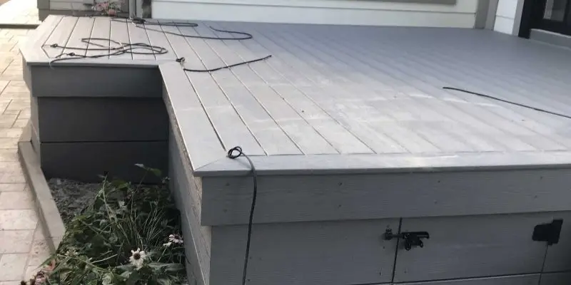 Composite Deck with Accees Door