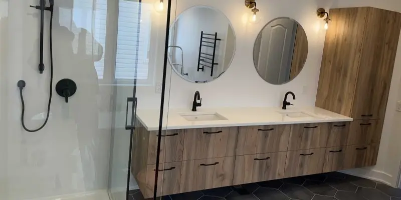 Ottawa Basement Bathroom Renovation with Custom Cabinets
