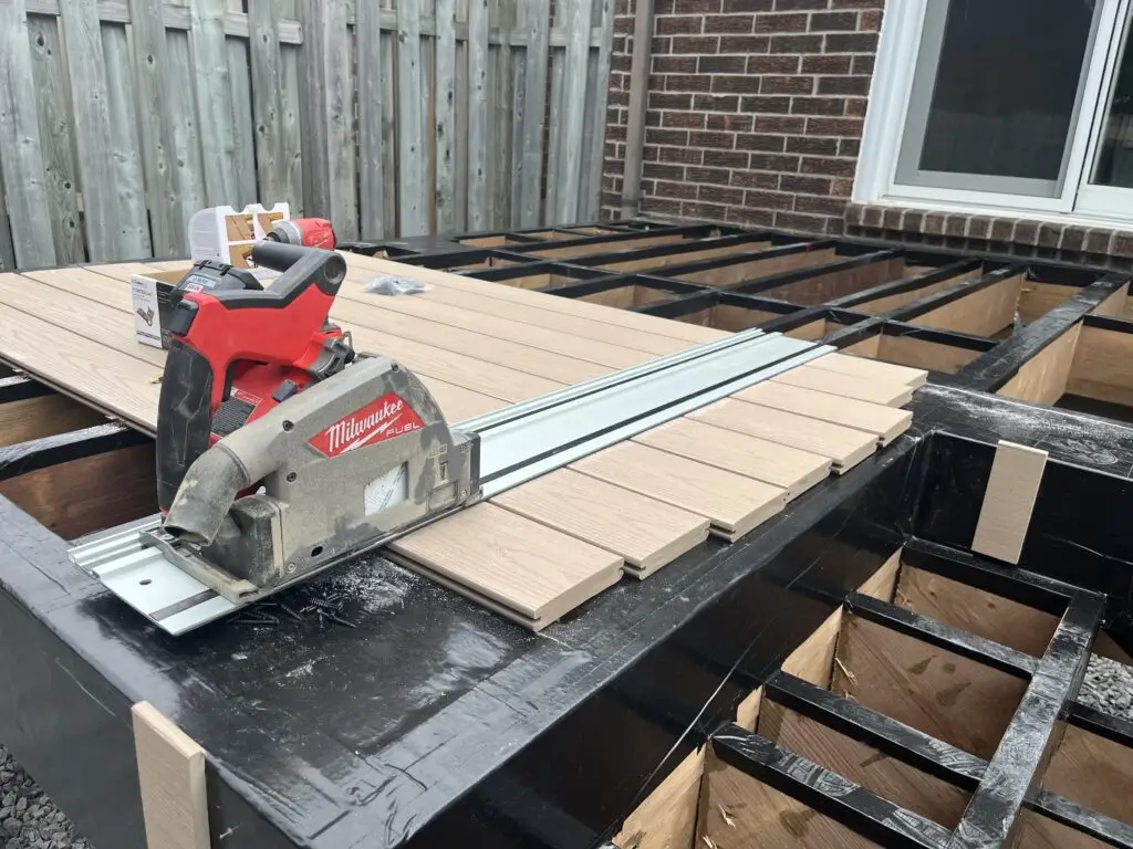 Track saw for Ottawa deck building