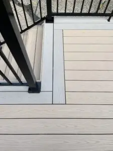 Double board PVC deck border in Kanata