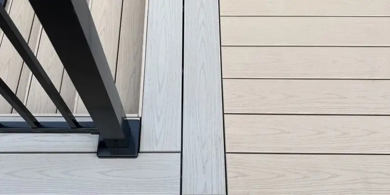 Double board PVC deck border in Kanata