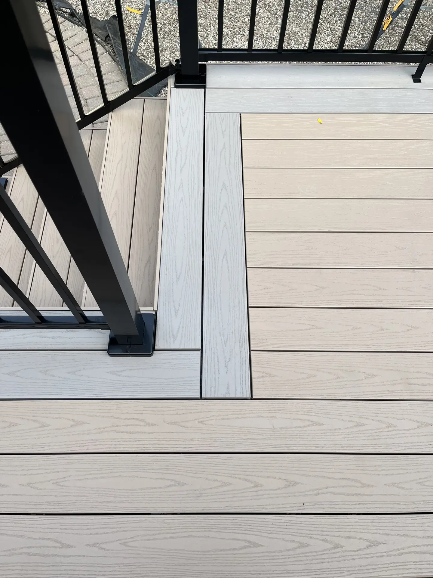 Double board PVC deck border in Kanata