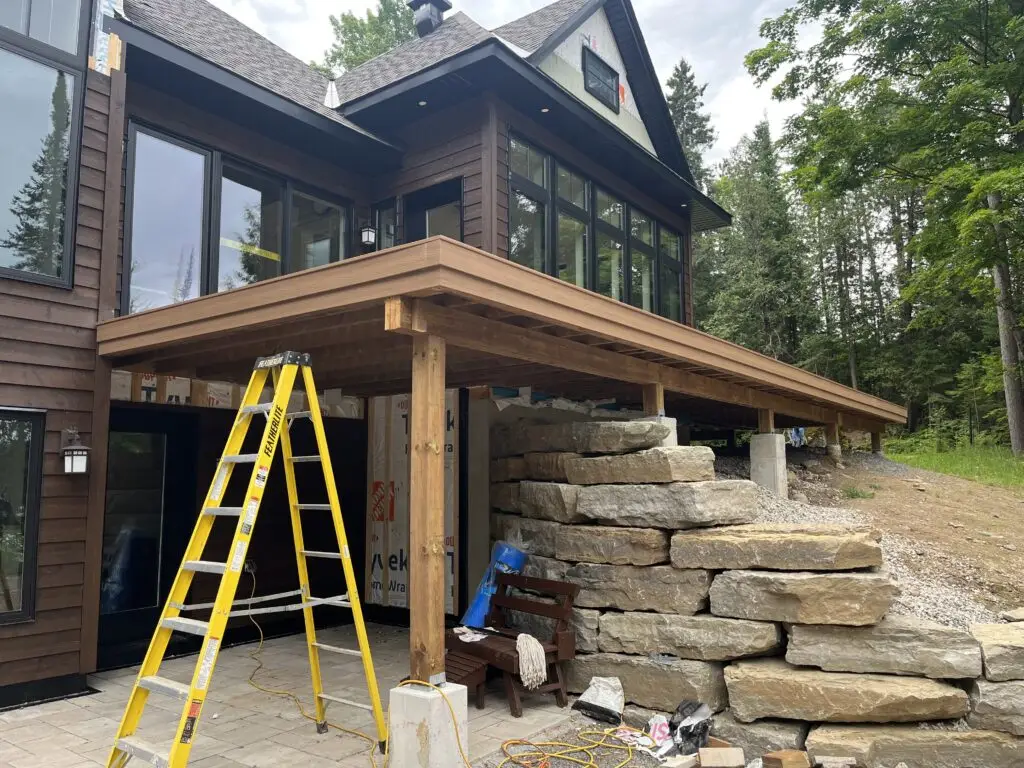 A 2nd story deck built with Deckorators composite decking