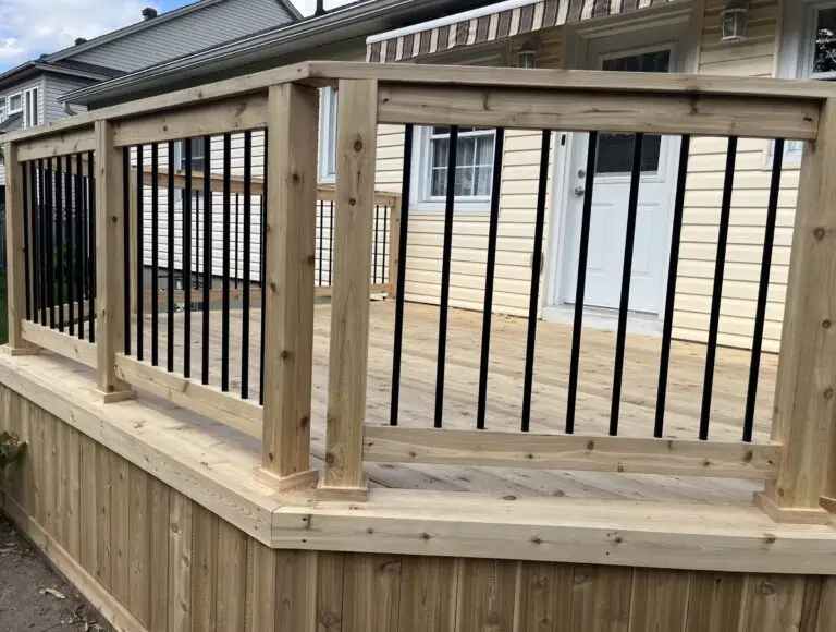 Octagon Shaped Cedar Deck in Ottawa