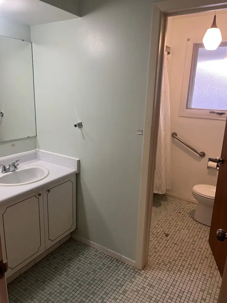 Before bathroom renovation. 1960's bathroom