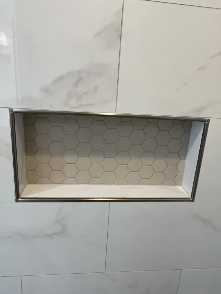 Custom niche for a shower in Stone Bridge