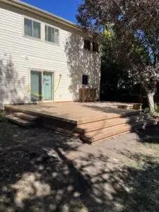 Stittsville wood deck is complete and looks great
